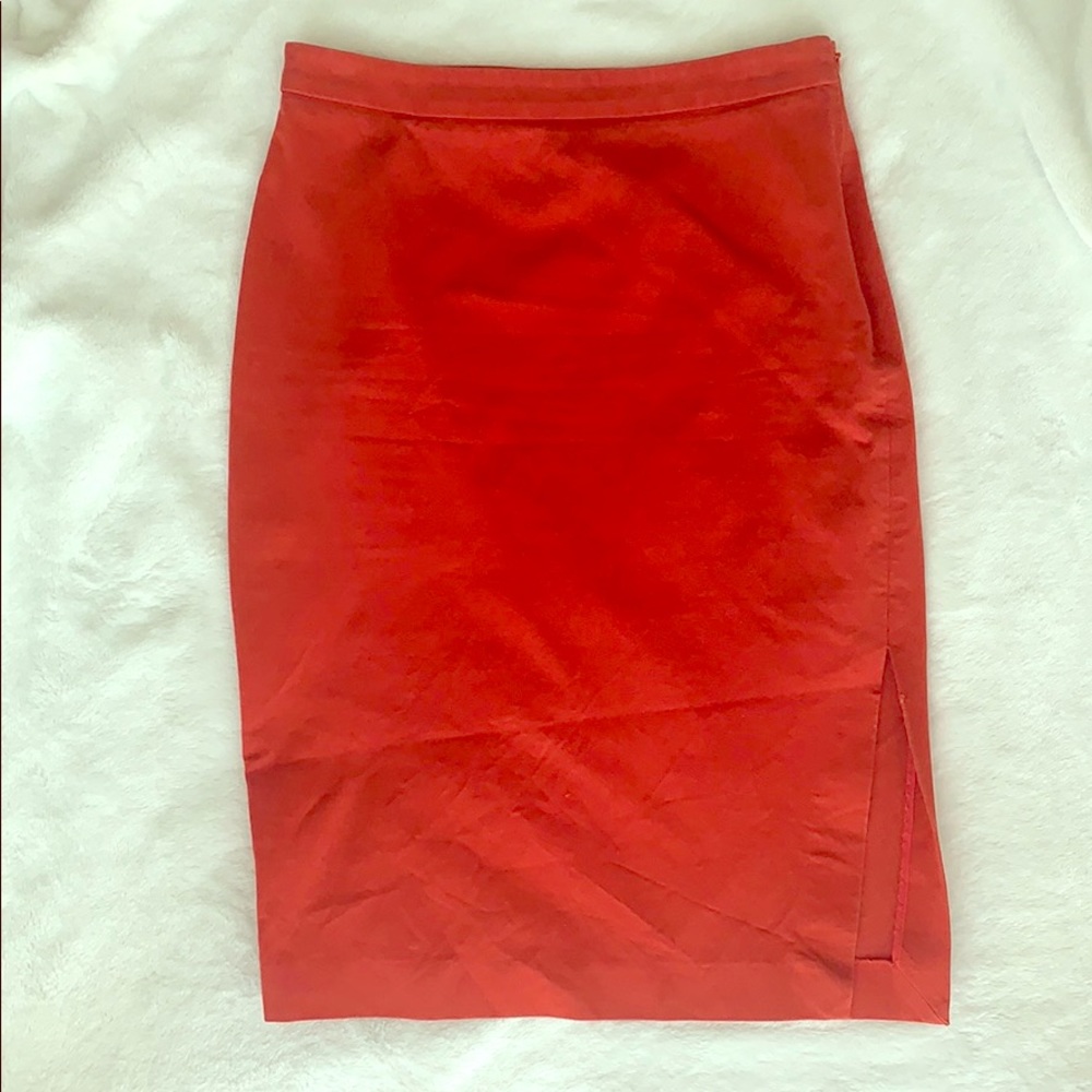 Burnt orange skirt